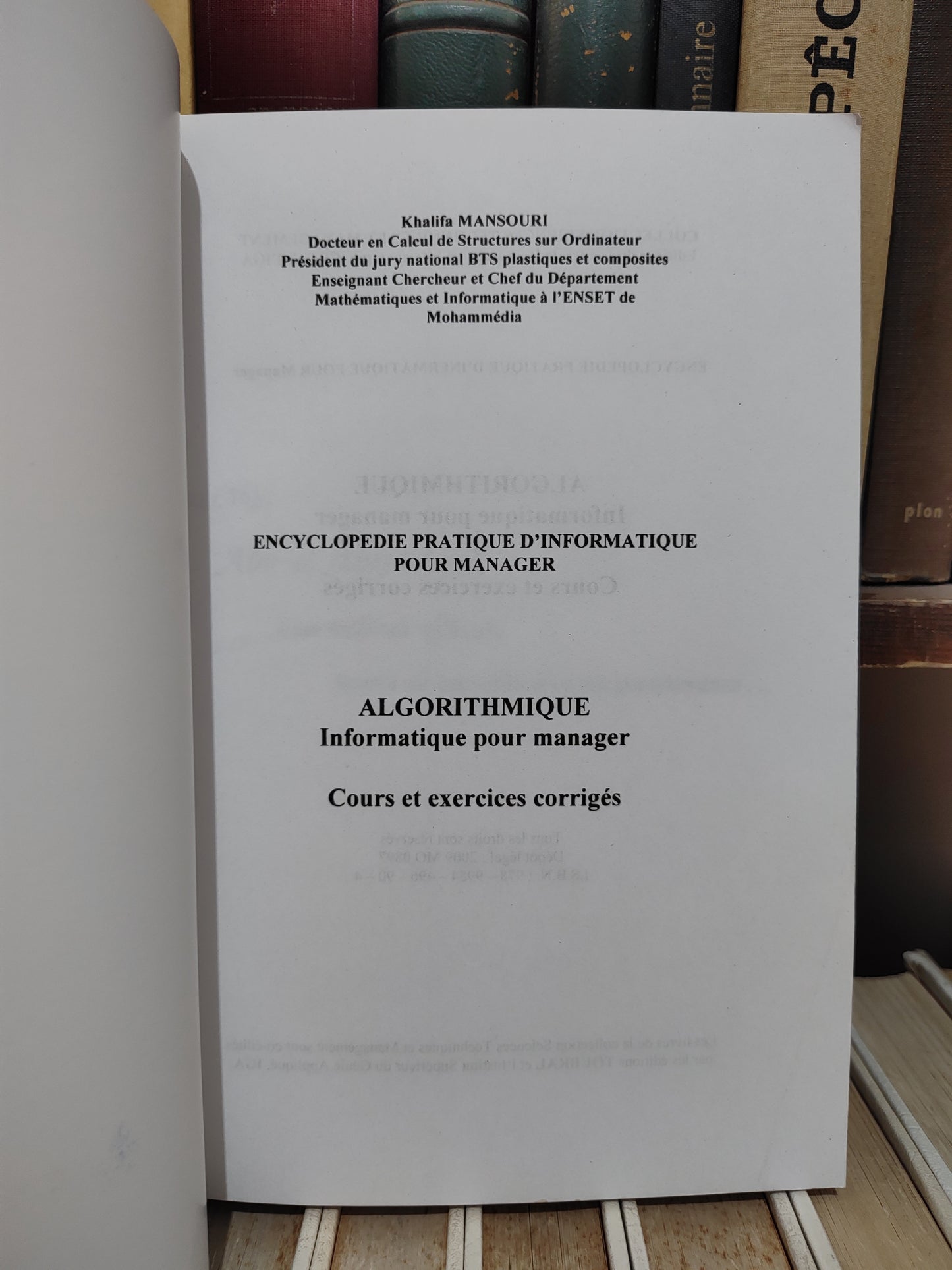 Mansouri - Algorithmique informatique pour manager