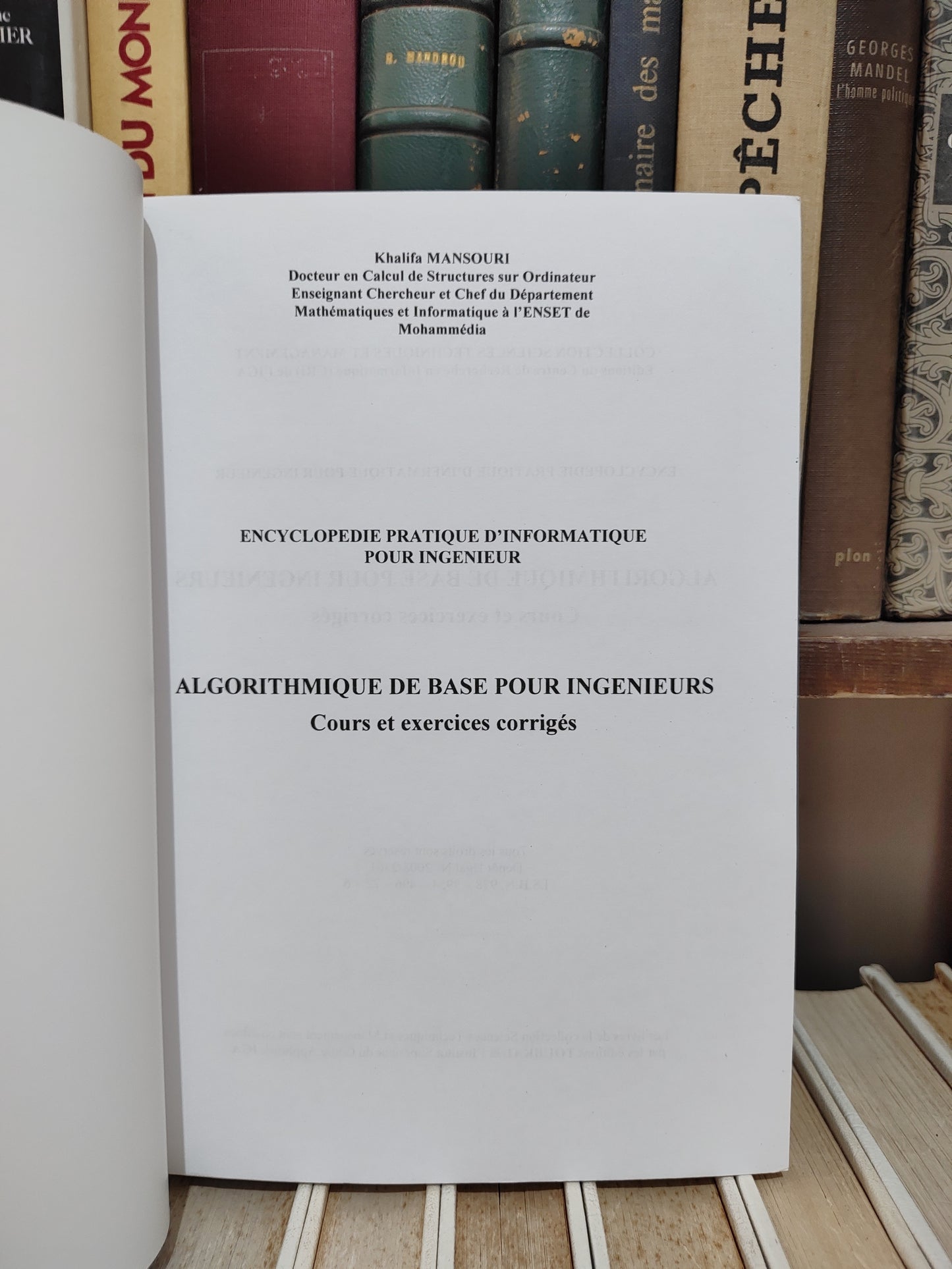 Mansouri - Algorithmique pour informatique de l'ingénieur