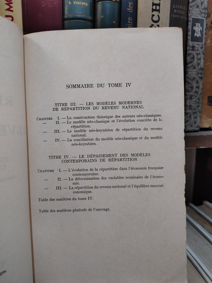 Marchal - La répartition du revenu national tome IV