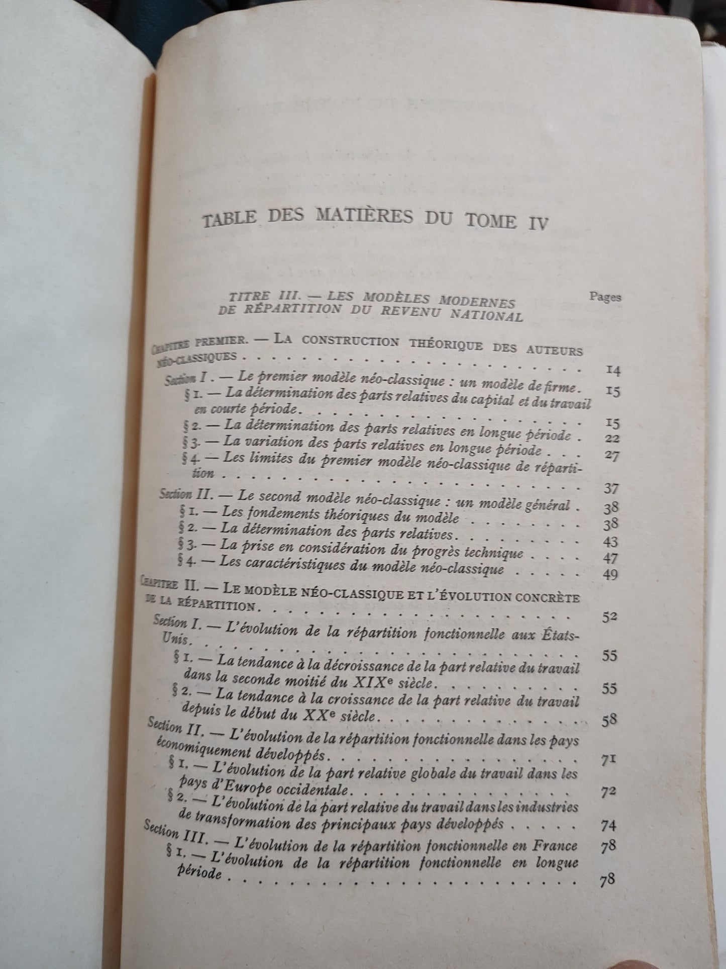Marchal - La répartition du revenu national tome IV