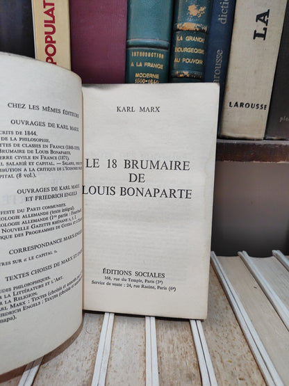 Marx - Le 18 Brumaire de luis bonaparte
