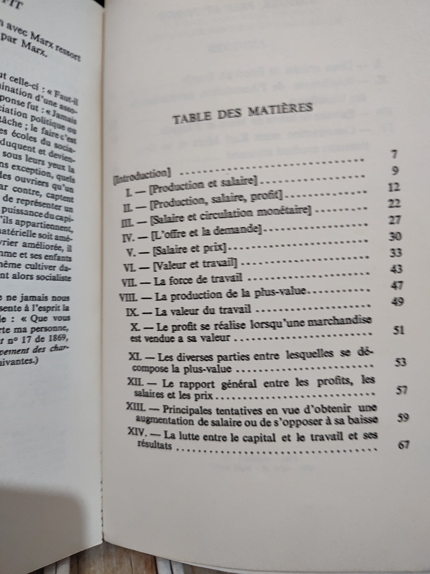 Marx - Salaire, prix et profit