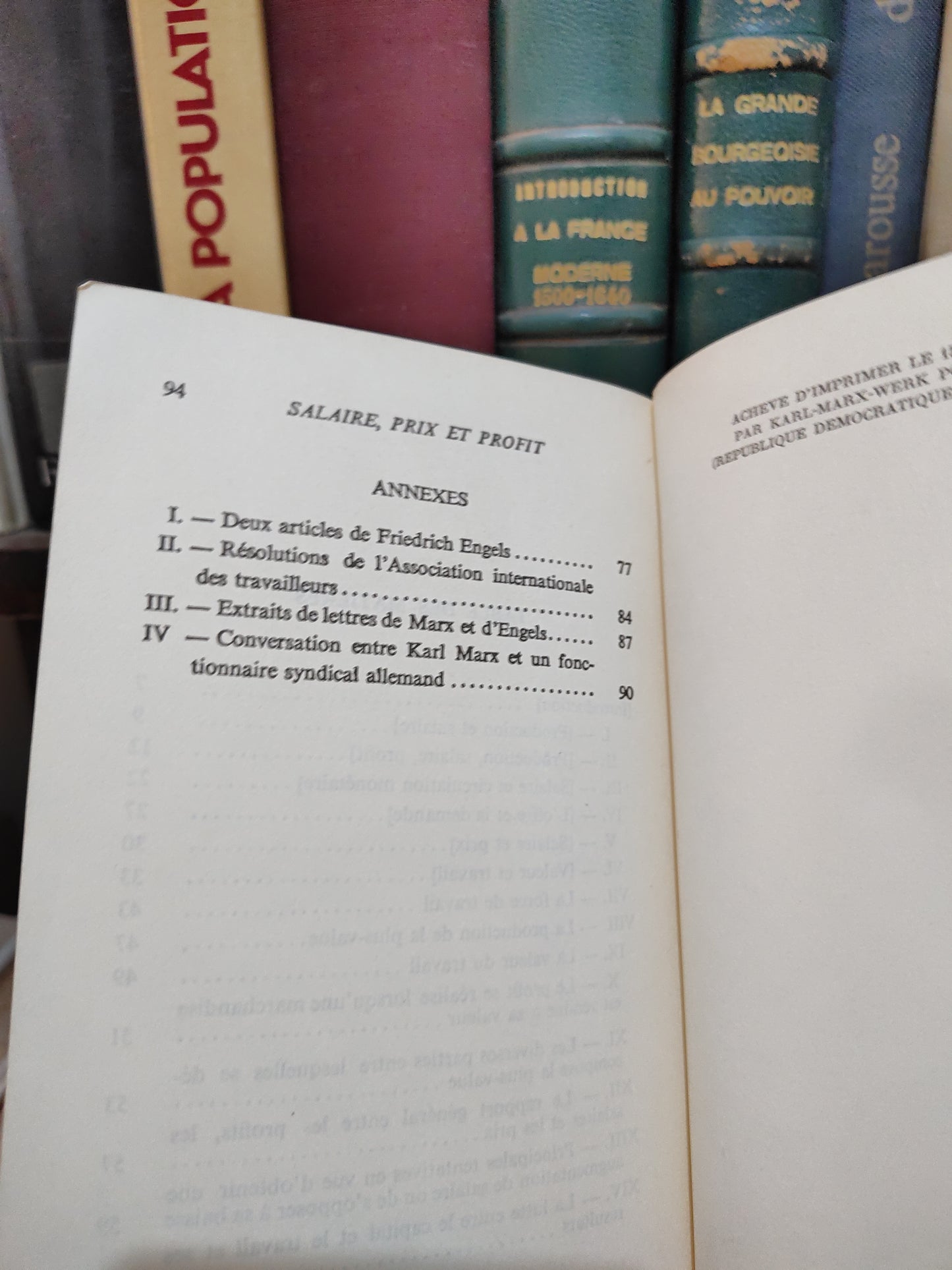 Marx - Salaire, prix et profit