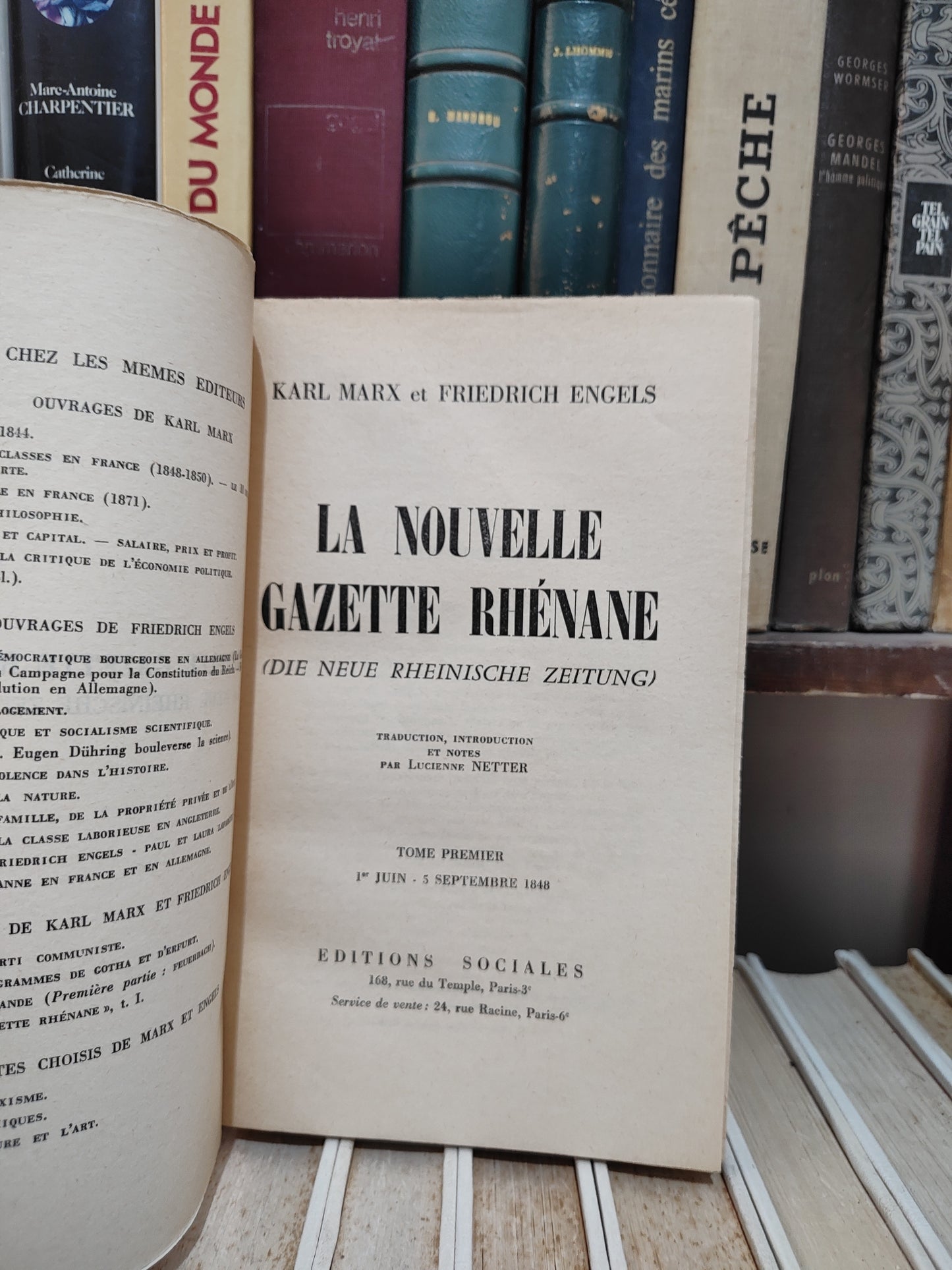 Marx Engels - La nouvelle gazette Rhénane Tome 1