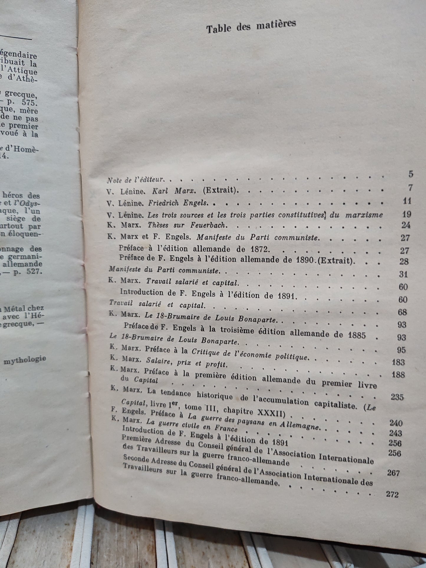 Marx Engels  Œuvres choisies