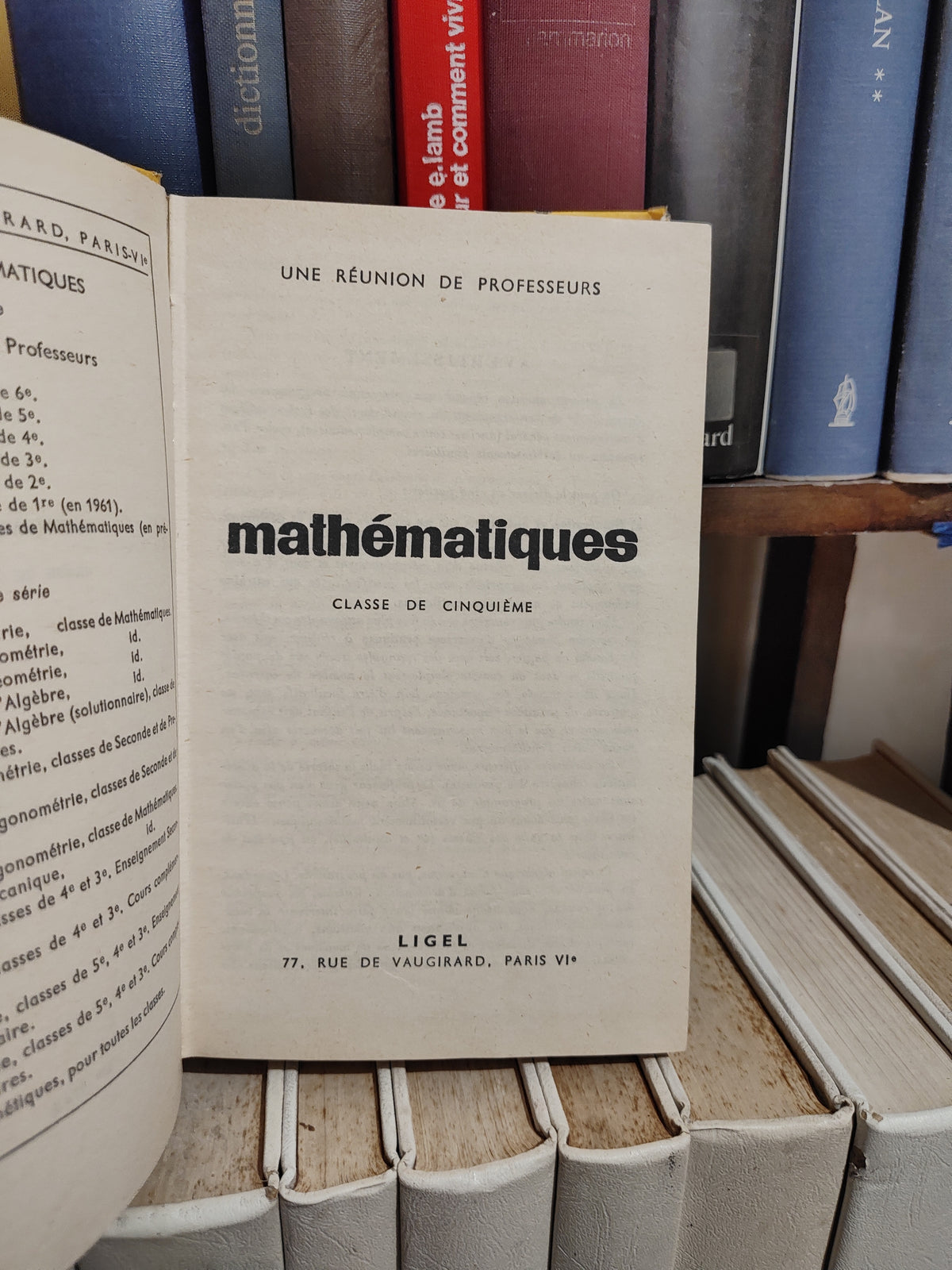 Mathématiques Classes de cinquième