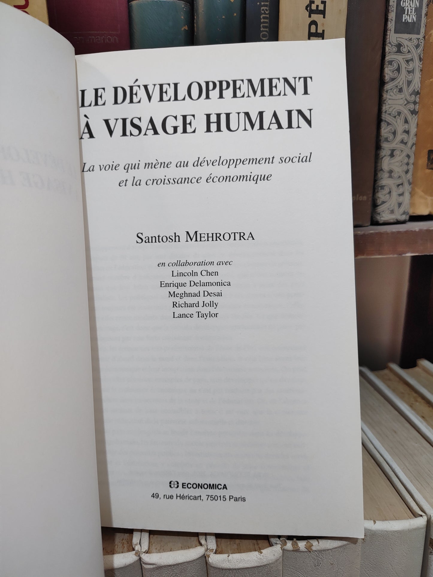 Mehrotra - Le développement à visage humain