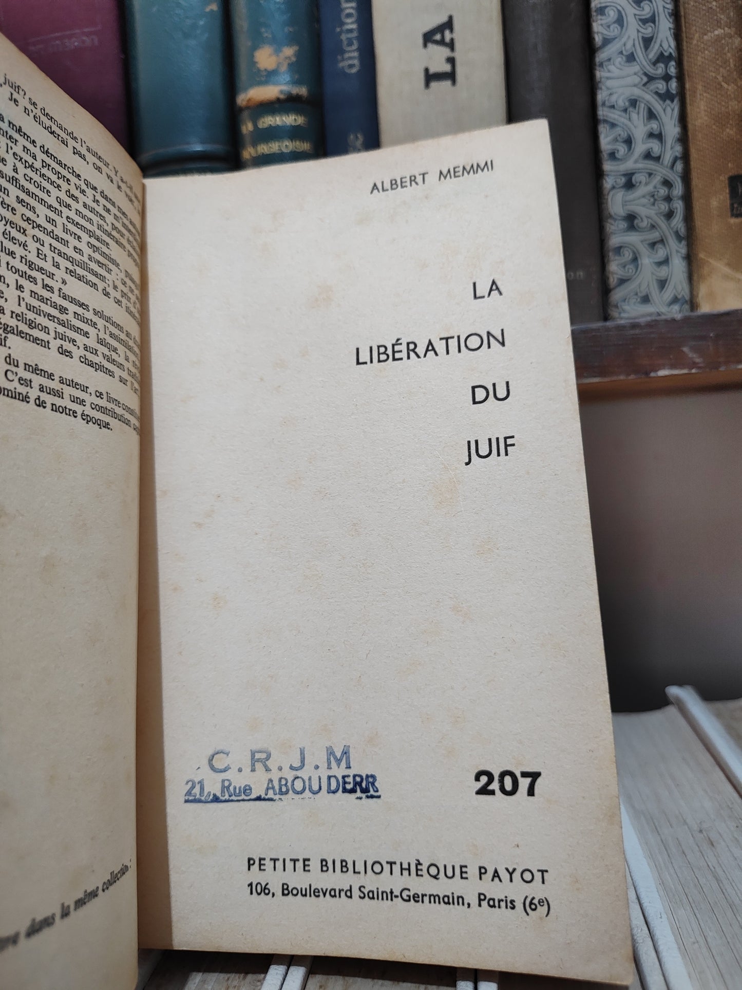 Memmi - La libération du juif