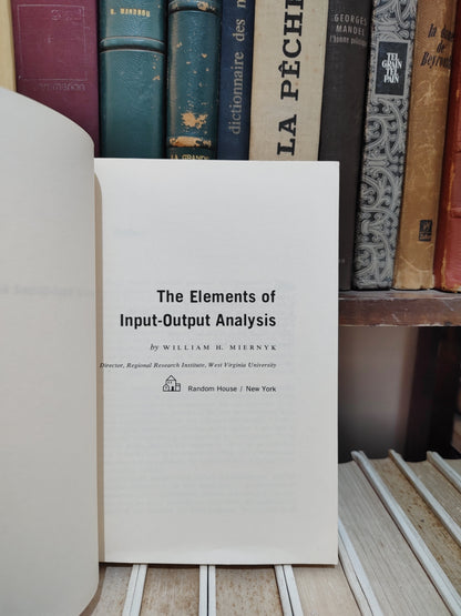 Miernyk - The elements of Input-Output analysis