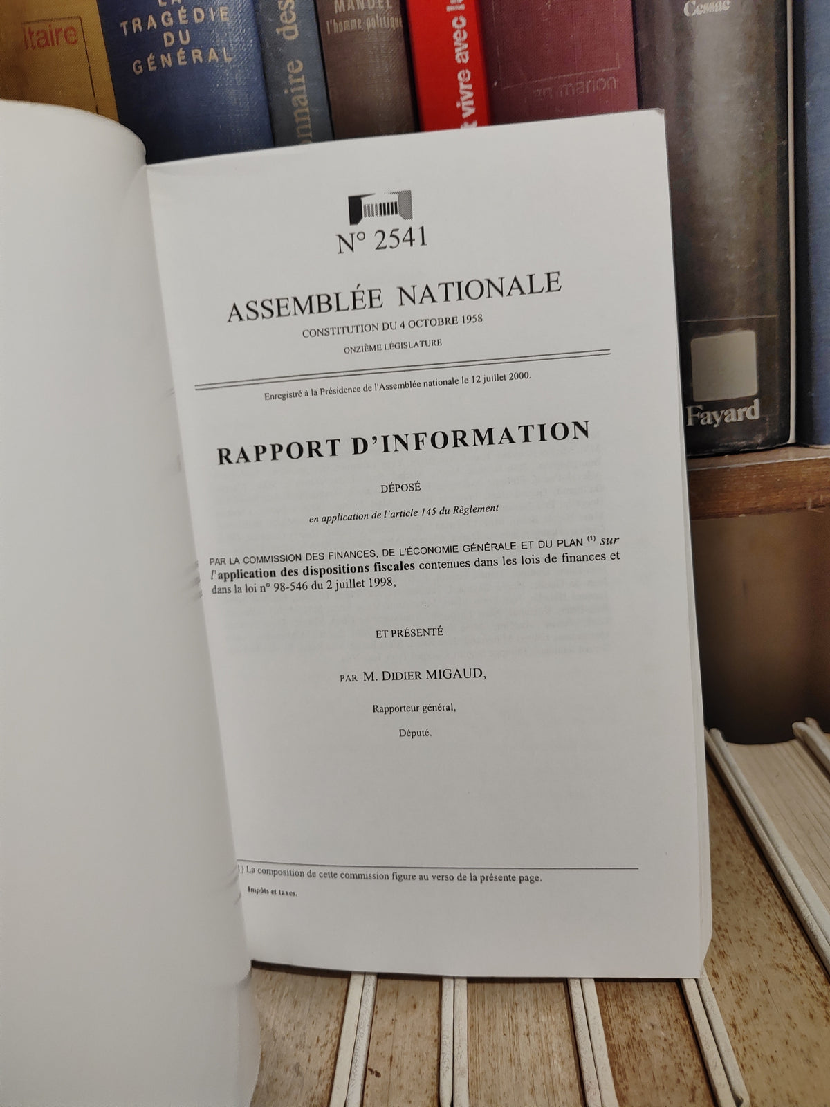 Migaud - L'application de la loi fiscale
