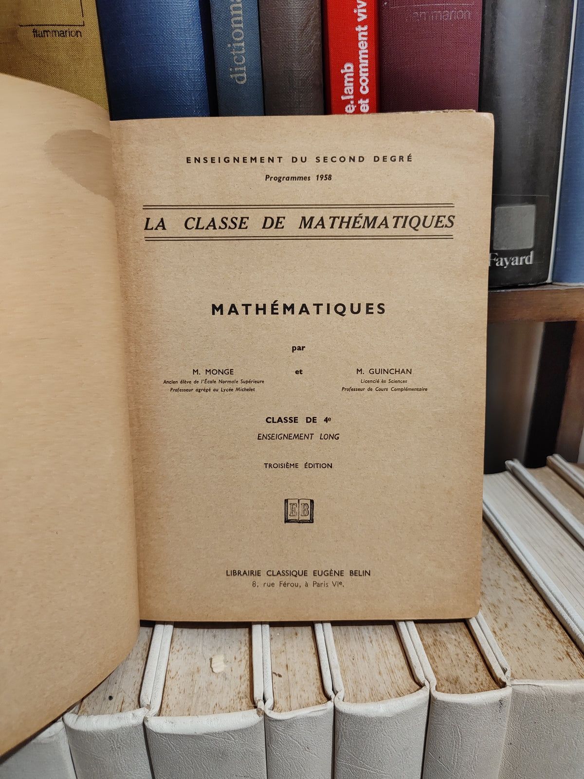 Monge - Mathématiques classe de quatrième
