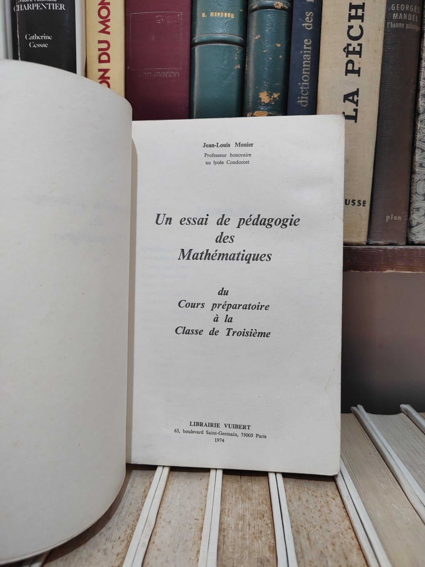 Monier - Un essai de pédagogie des mathématiques
