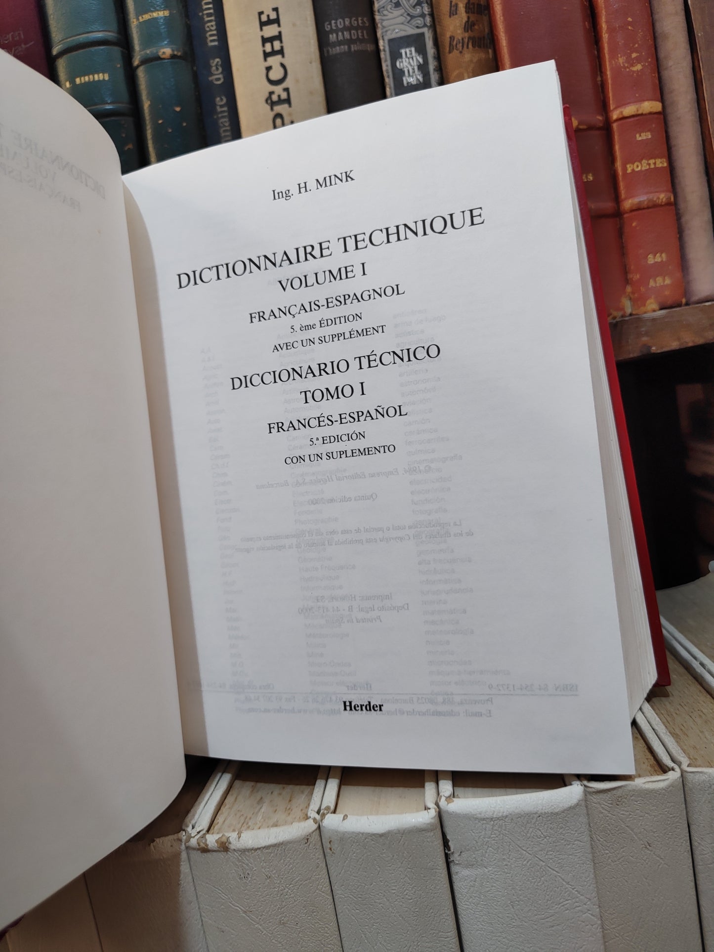 Monk - Diccionario Technico dictionnaire technique Espagnol Francés / Français Espagnol