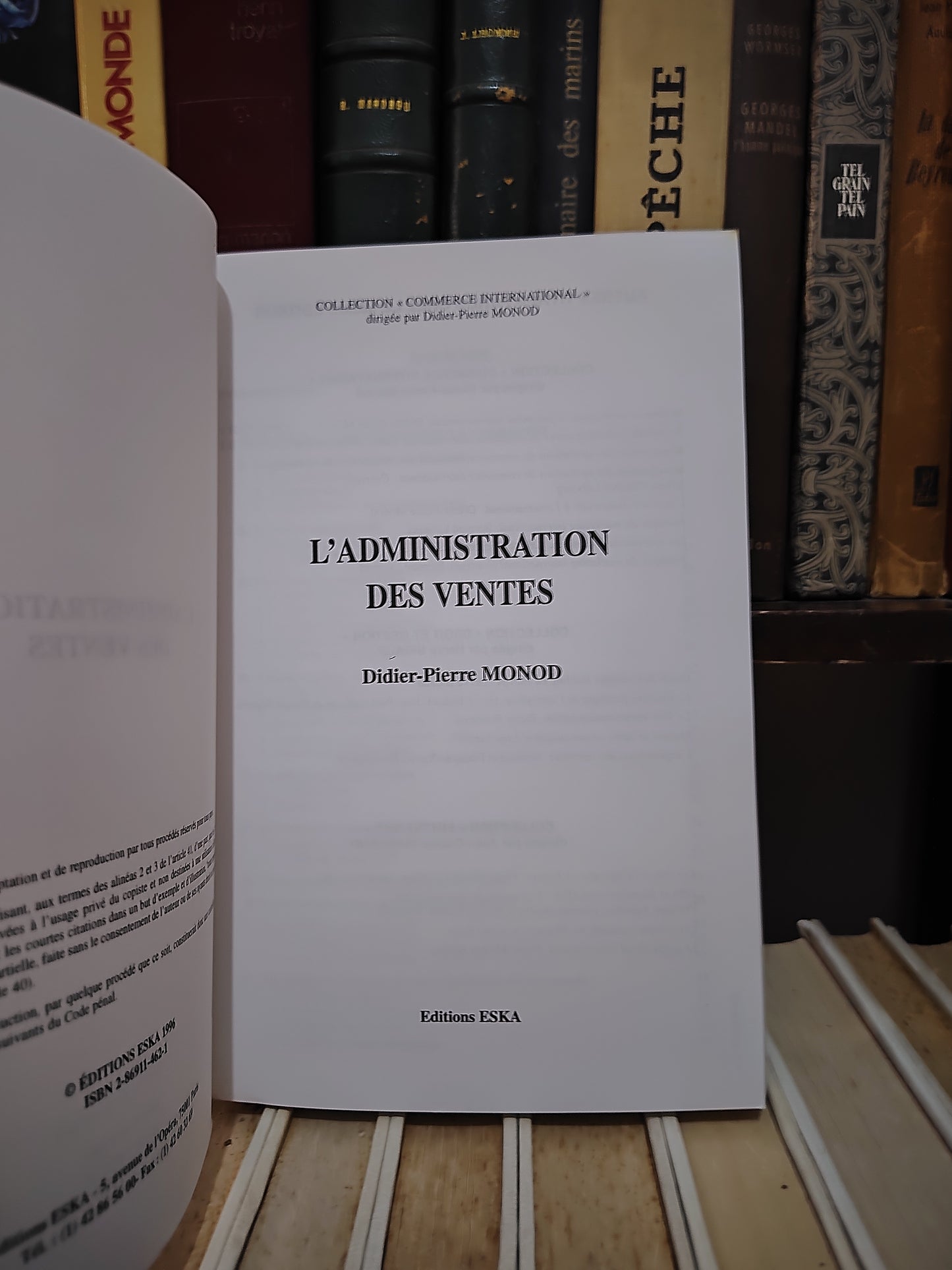 Monod - L'administration des ventes
