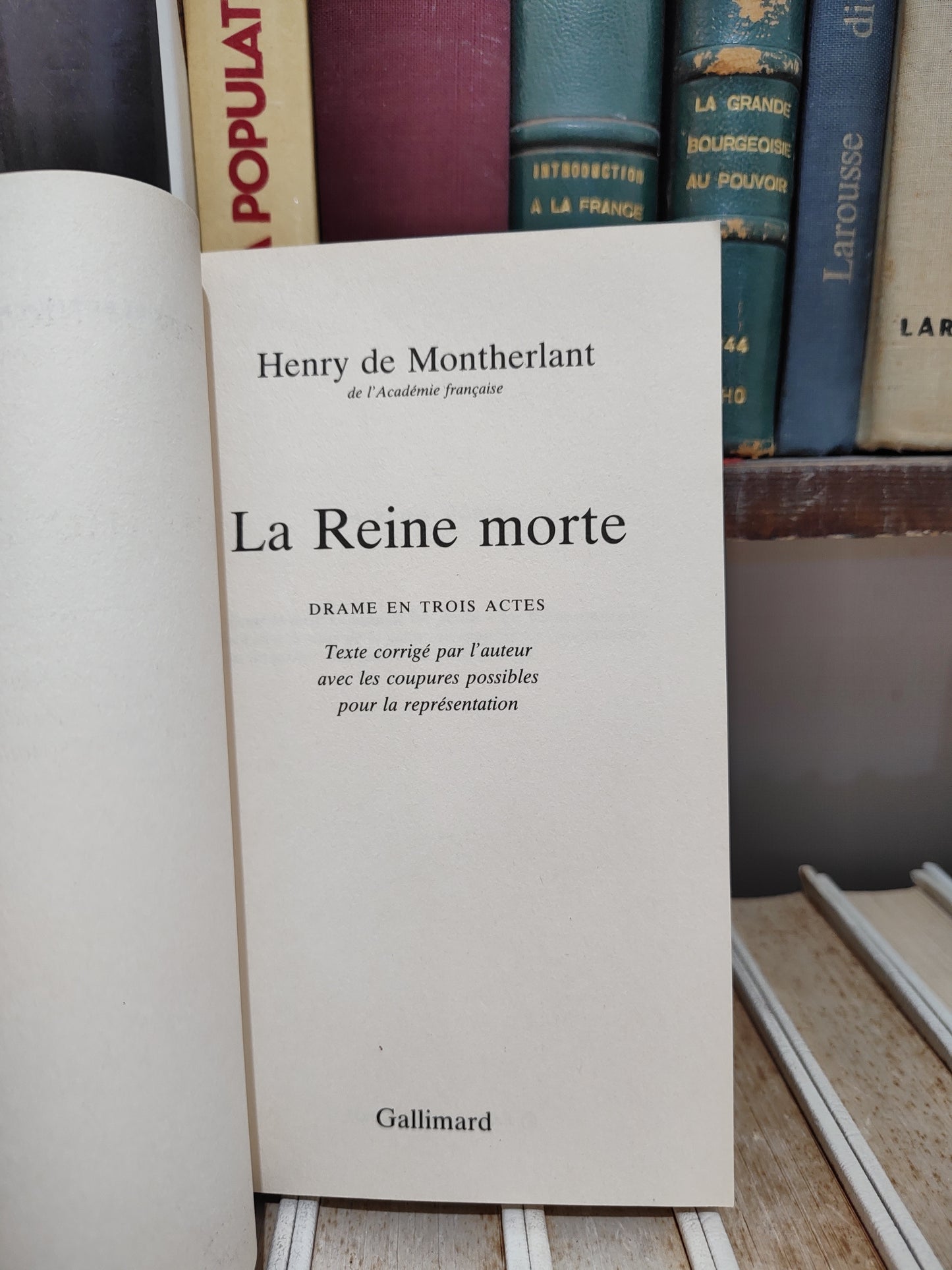Montherlant - La Reine morte