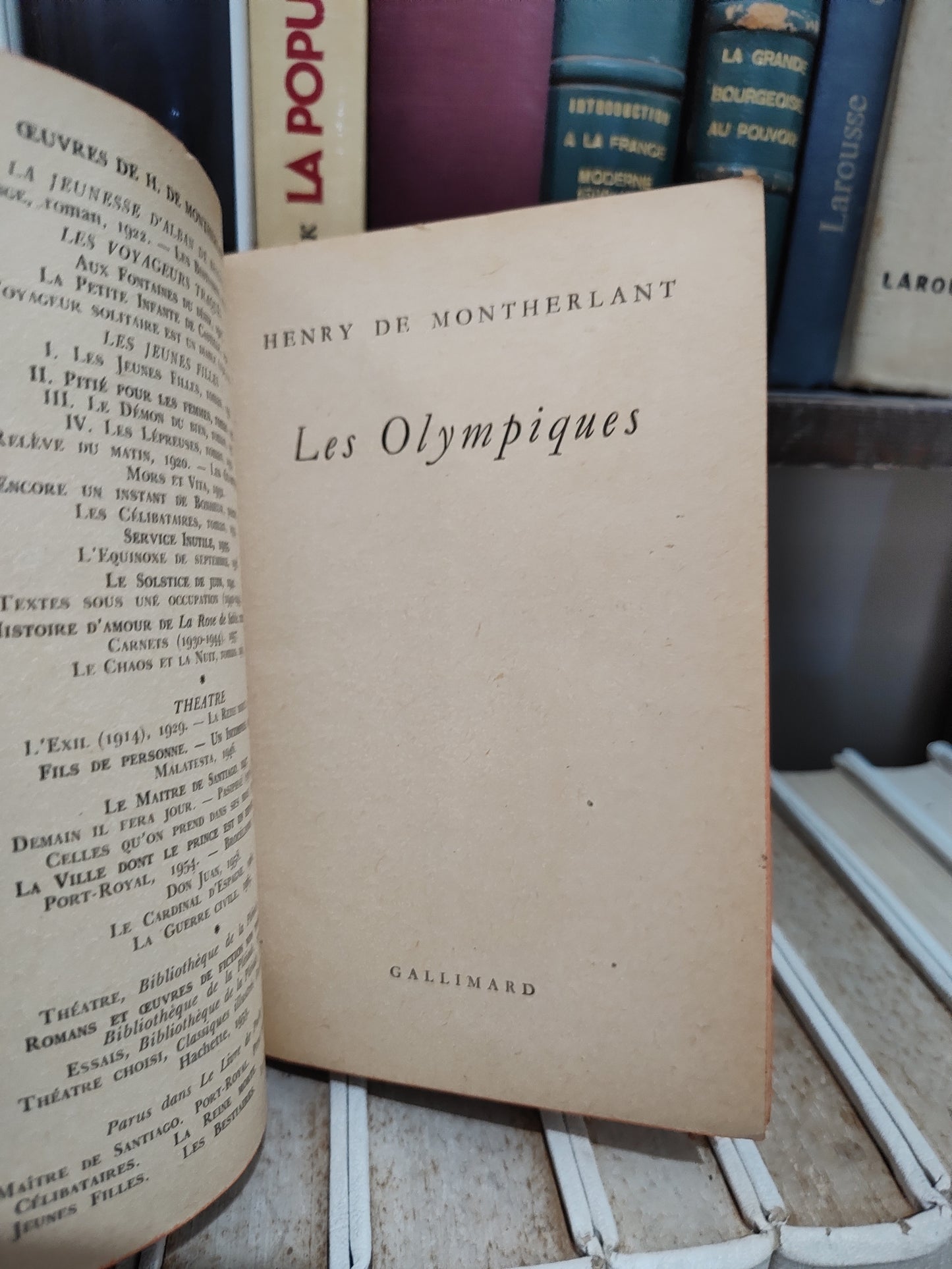 Montherlant - Les Olympiques