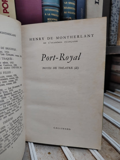 Montherlant - Port royal