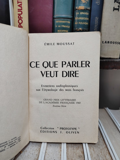 Moussat - Ce que parler veut dire