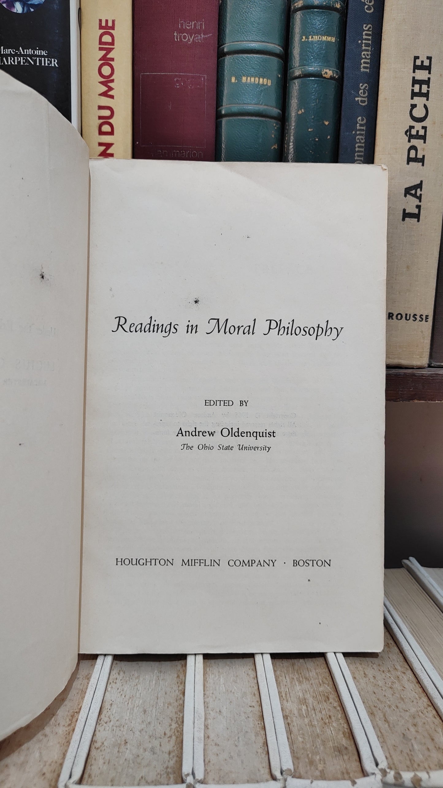 Oldenquist - Reading in moral philosophy