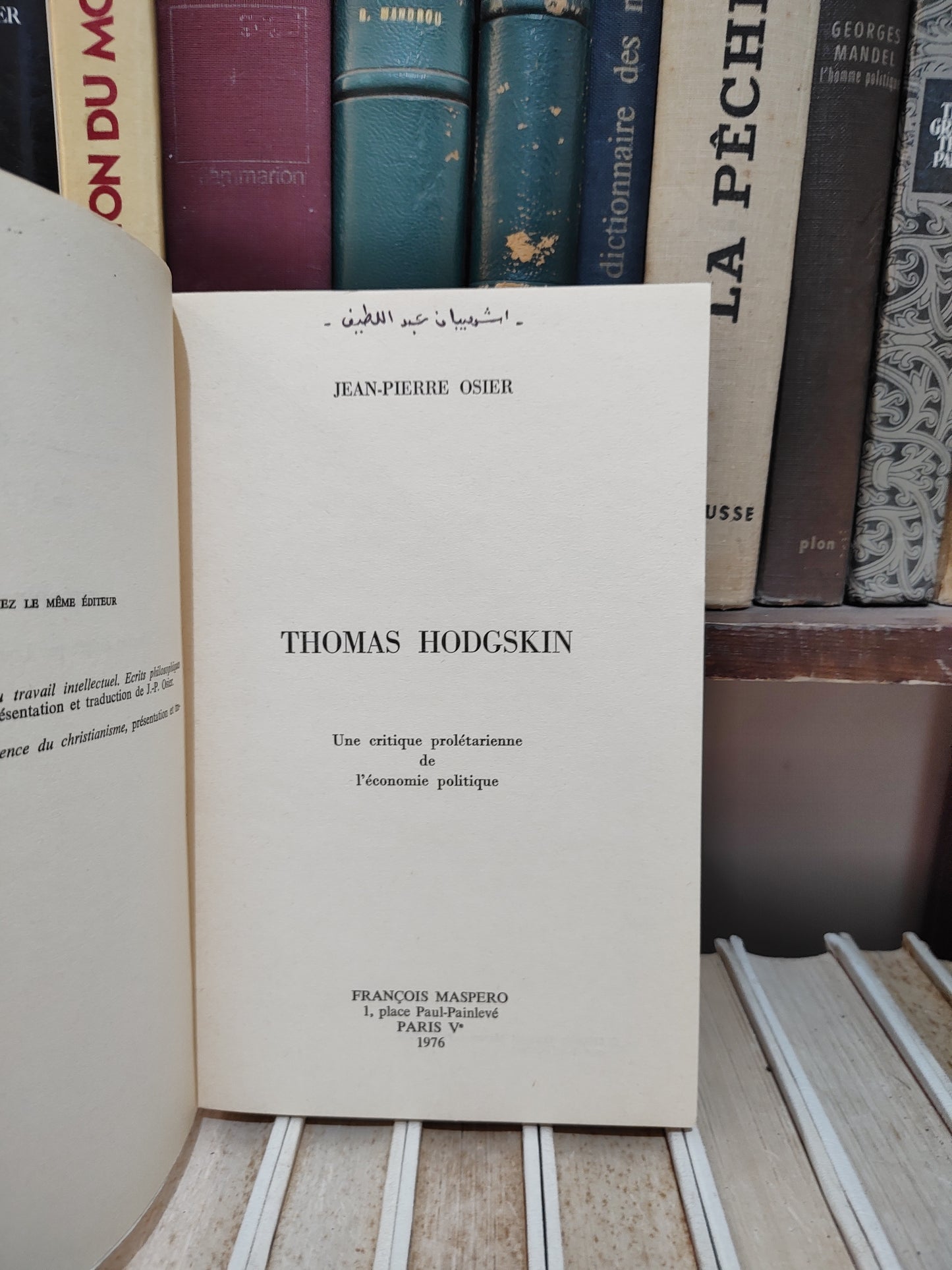 Osier - Thomas Hodgskin : Une critique prolétarienne de l'économie politique