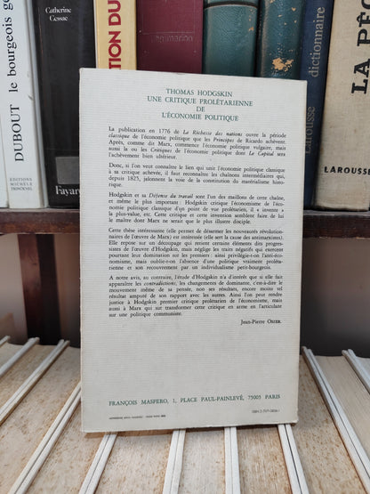 Osier - Thomas Hodgskin : Une critique prolétarienne de l'économie politique