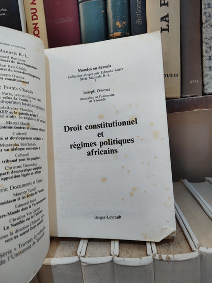 Owona - Droit constitutionnel et régimes politiques africains