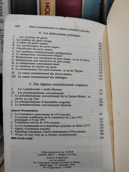 Owona - Droit constitutionnel et régimes politiques africains