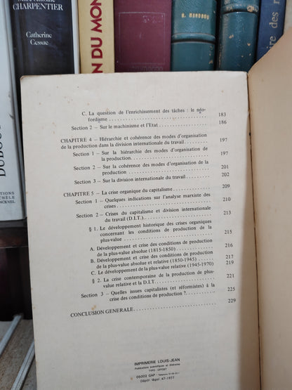 Palloix - Procès de production et crise du capitalisme