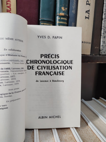 Papin - Précis chronologique de civilisation française