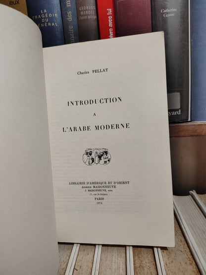 Pellat - Introduction à l'arabe moderne