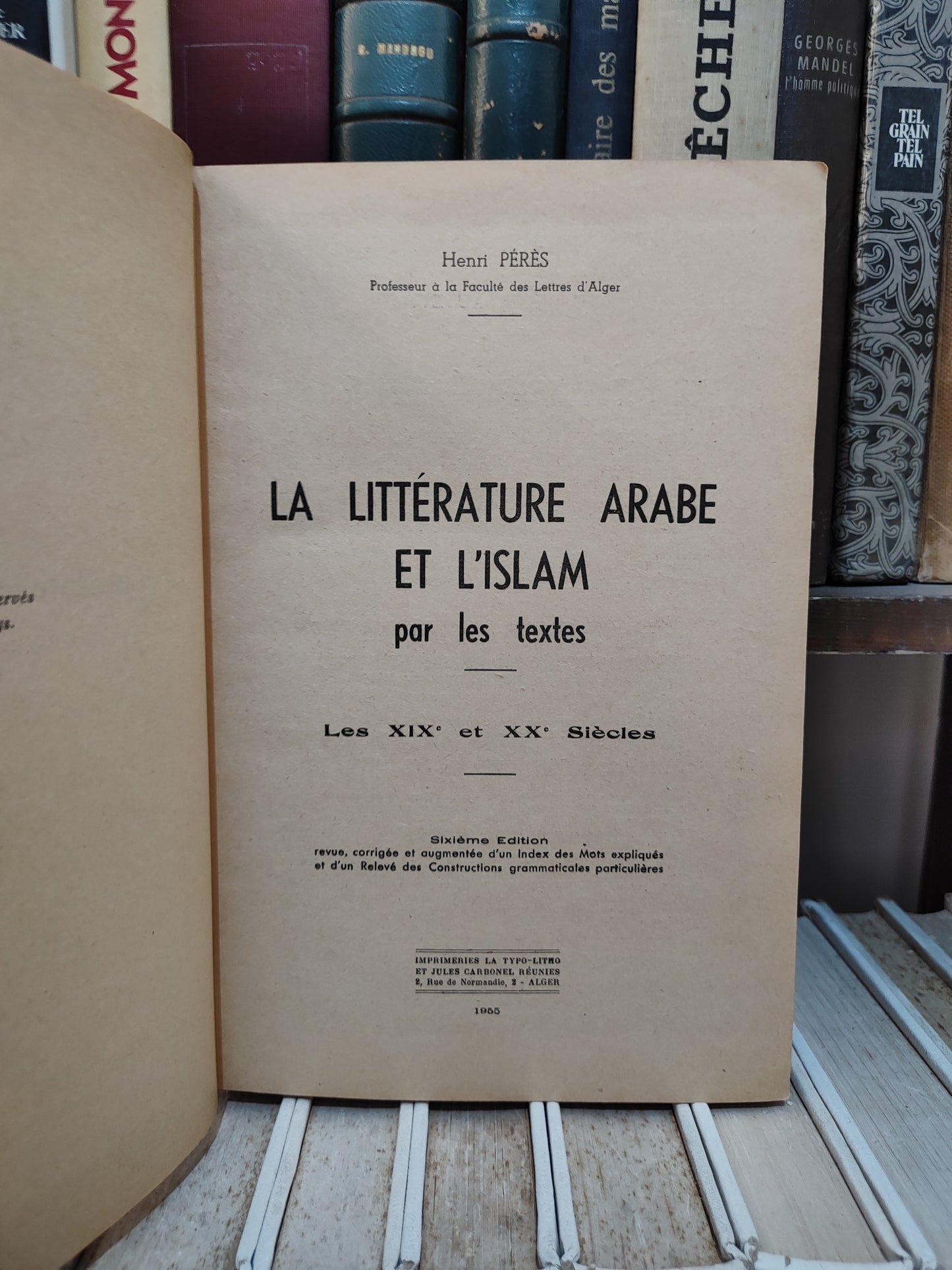 Pérès - La littérature arabe et l'islam par les textes