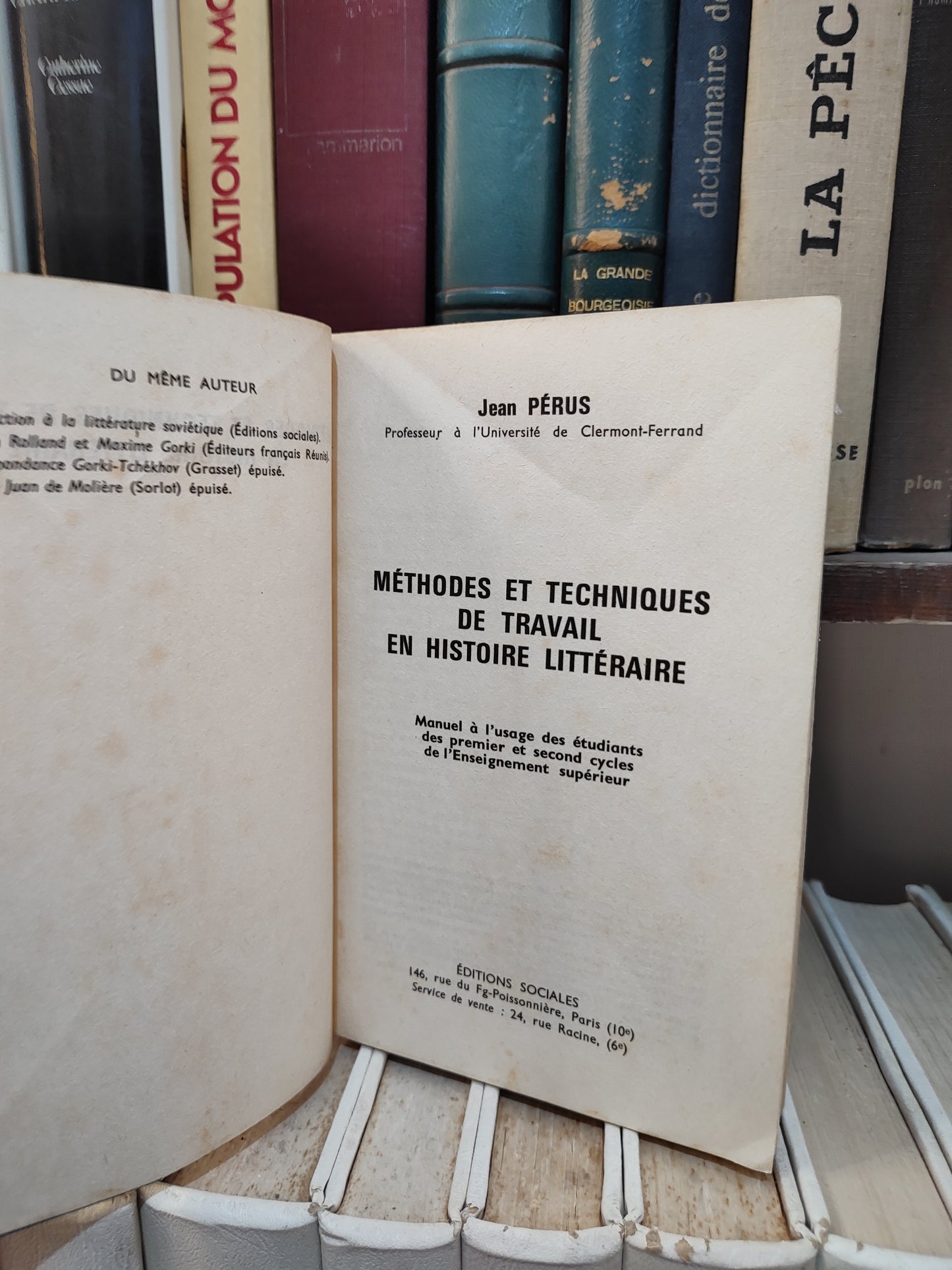 Perus - Méthodes et techniques de travail en histoire littéraire