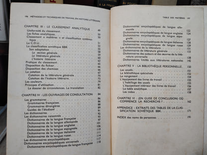 Perus - Méthodes et techniques de travail en histoire littéraire