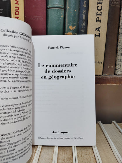 Pigeon - Le commentaire de dossiers en géographie