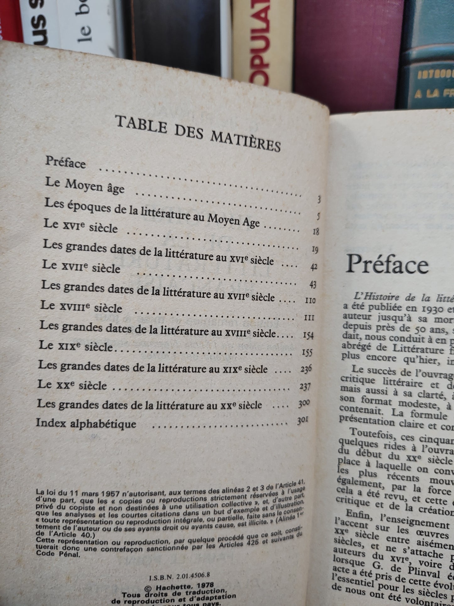 Plinval - Histoire de la littérature française