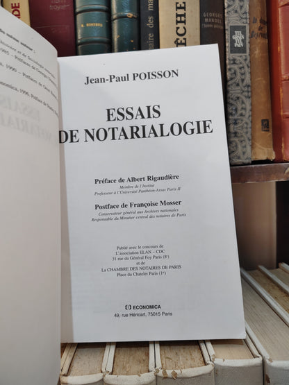 Poisson - Essais de notarialogie