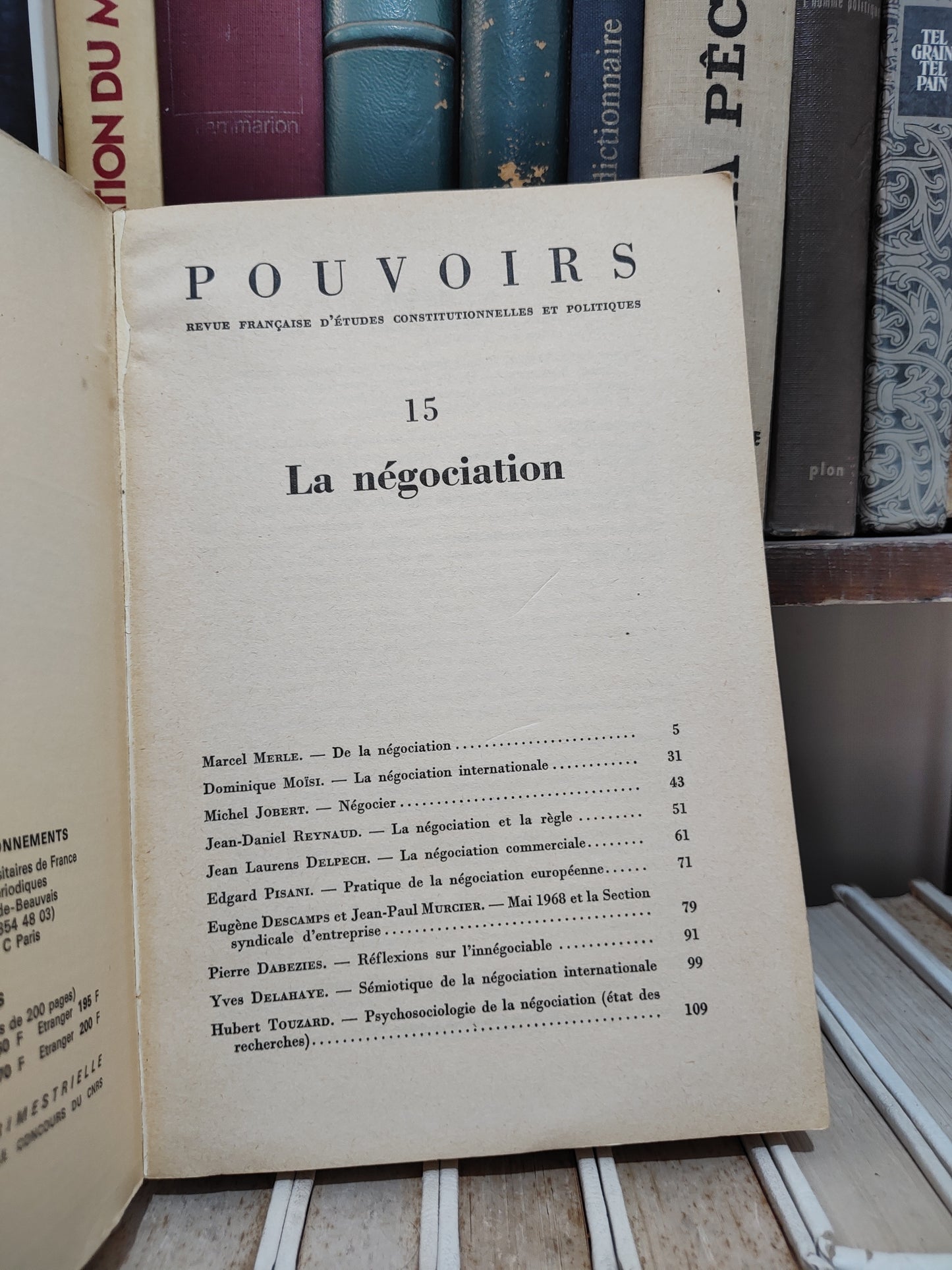 Pouvoirs 15 La négociation