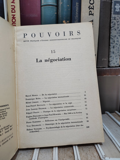 Pouvoirs 15 La négociation
