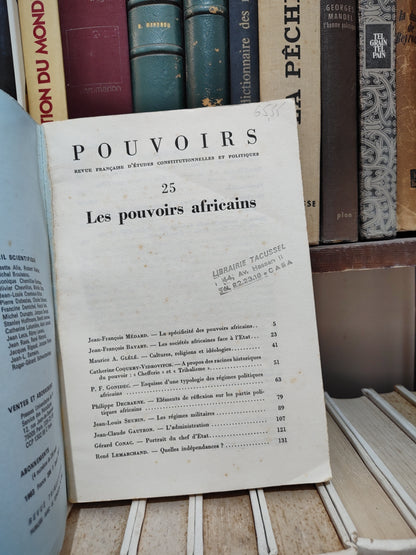 Pouvoirs 25 Les pouvoirs africains