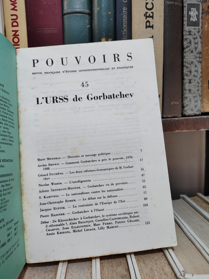 Pouvoirs 45 L'URSS de Gorbatchev