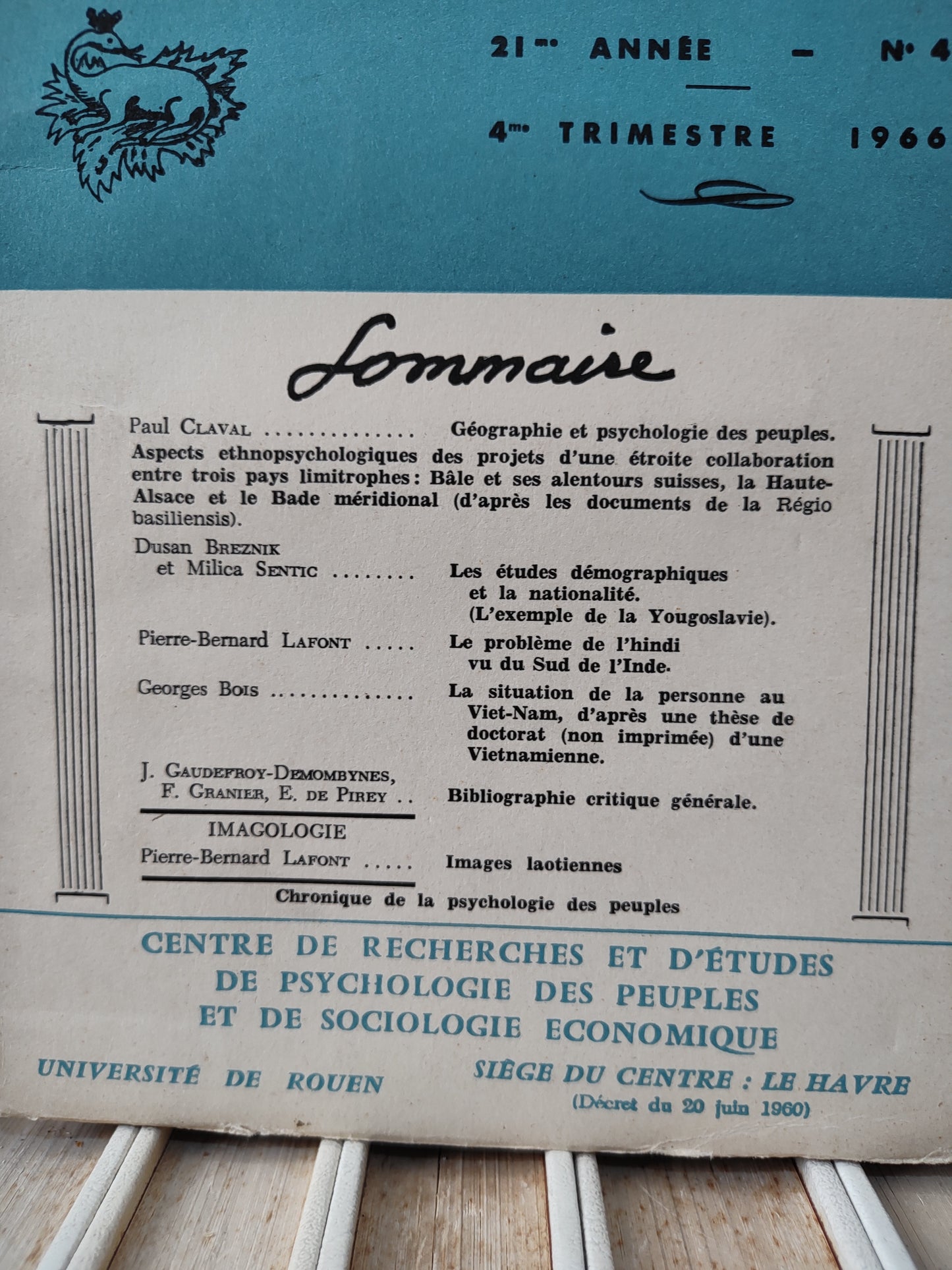 Psychologie des peuples N 4