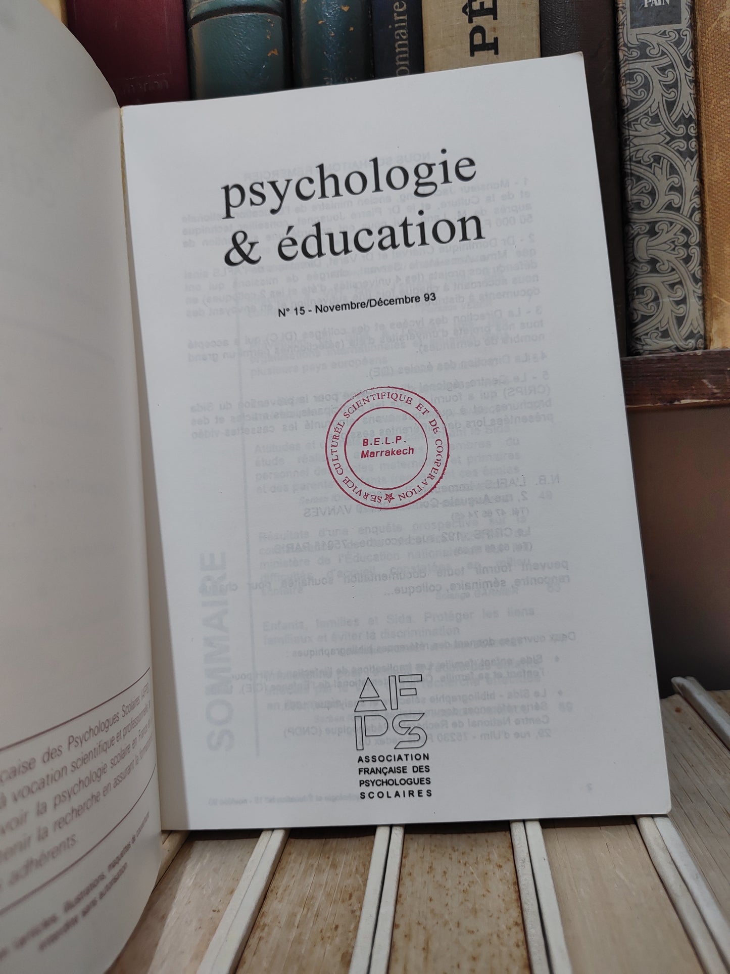 Psychologie et éducation n 15