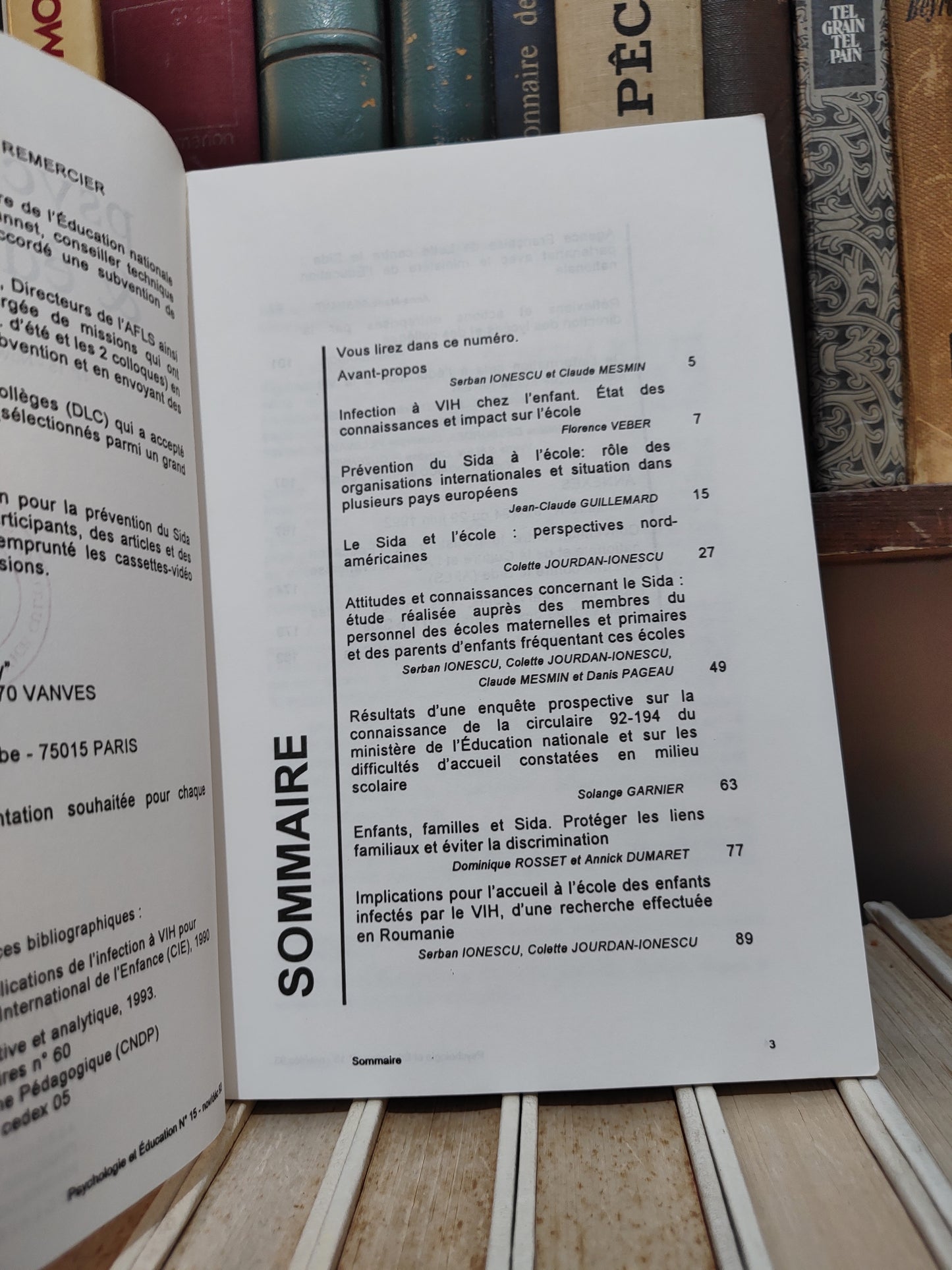 Psychologie et éducation n 15