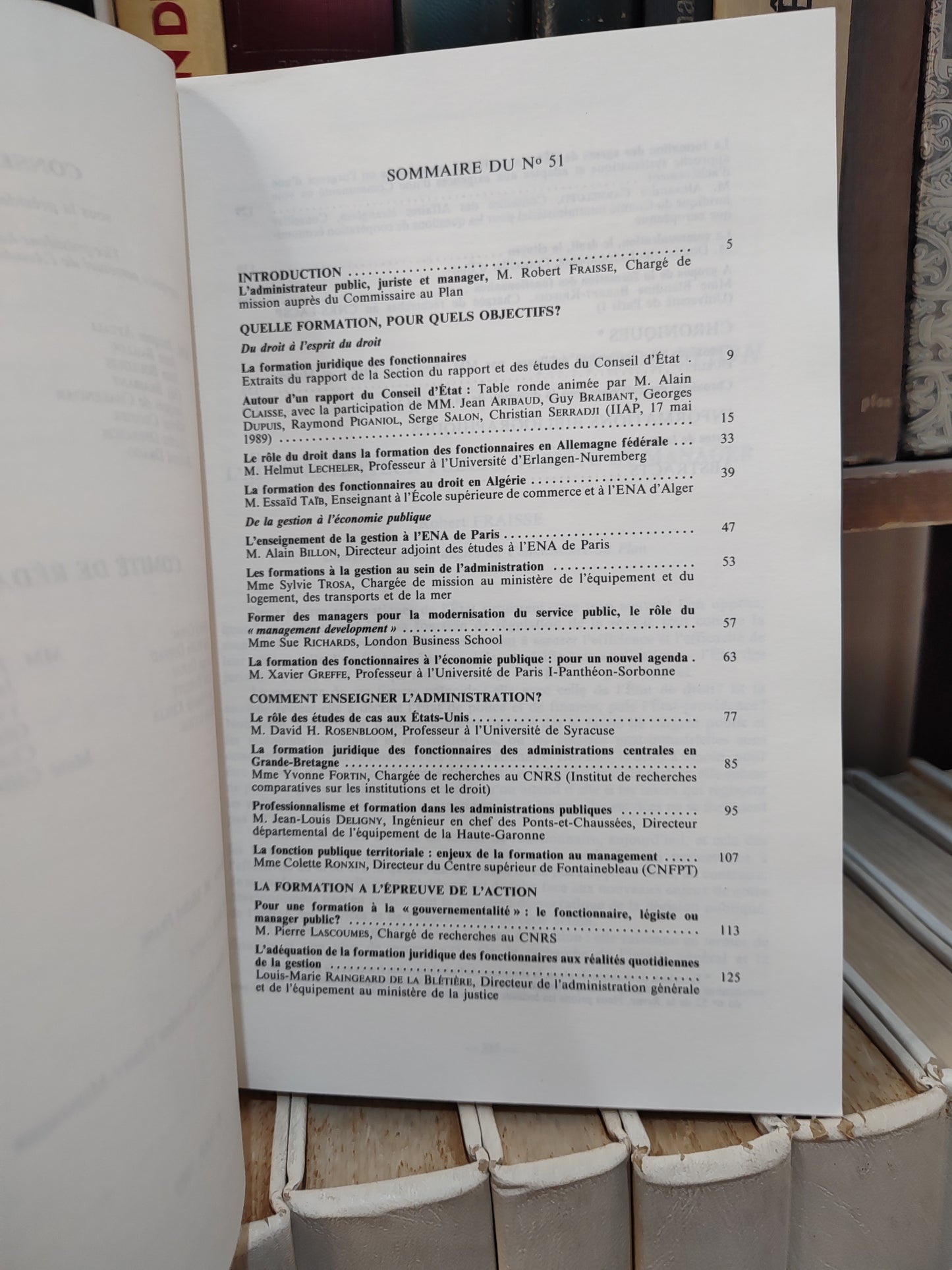 Quelle formation pour les fonctionnaires Revue française d'administration publique n 51