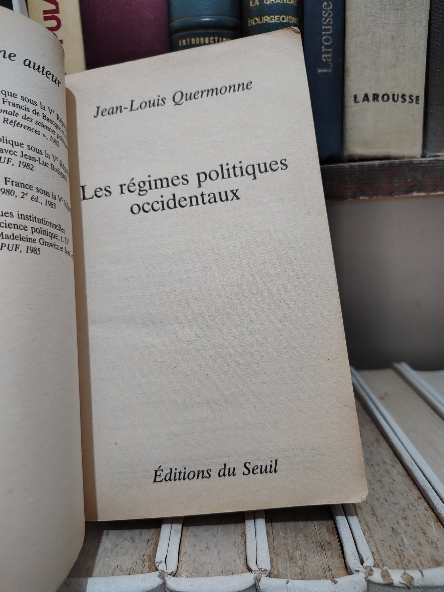 Quermonne - Les régimes politiques occidentaux