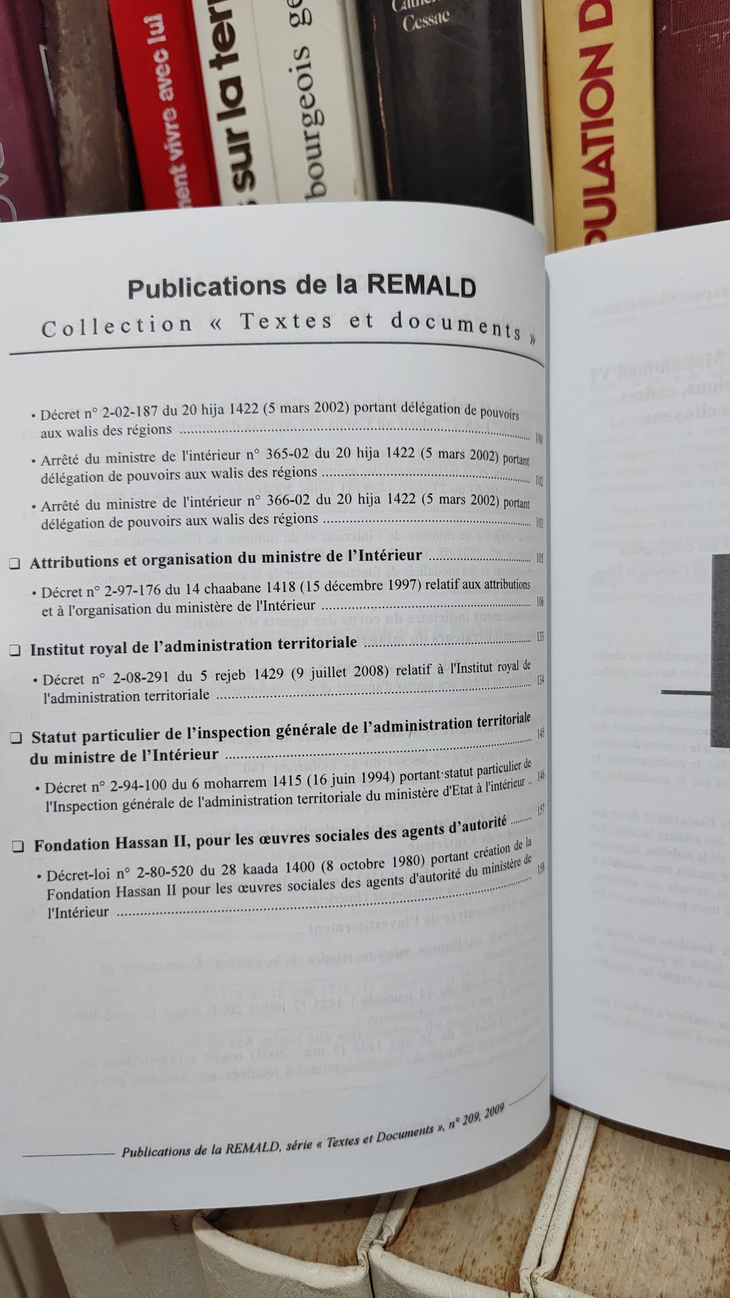 REMALD 209 Le nouveau statu des agents d'autorité النظام الاساسي الجديد لرجل السلطة