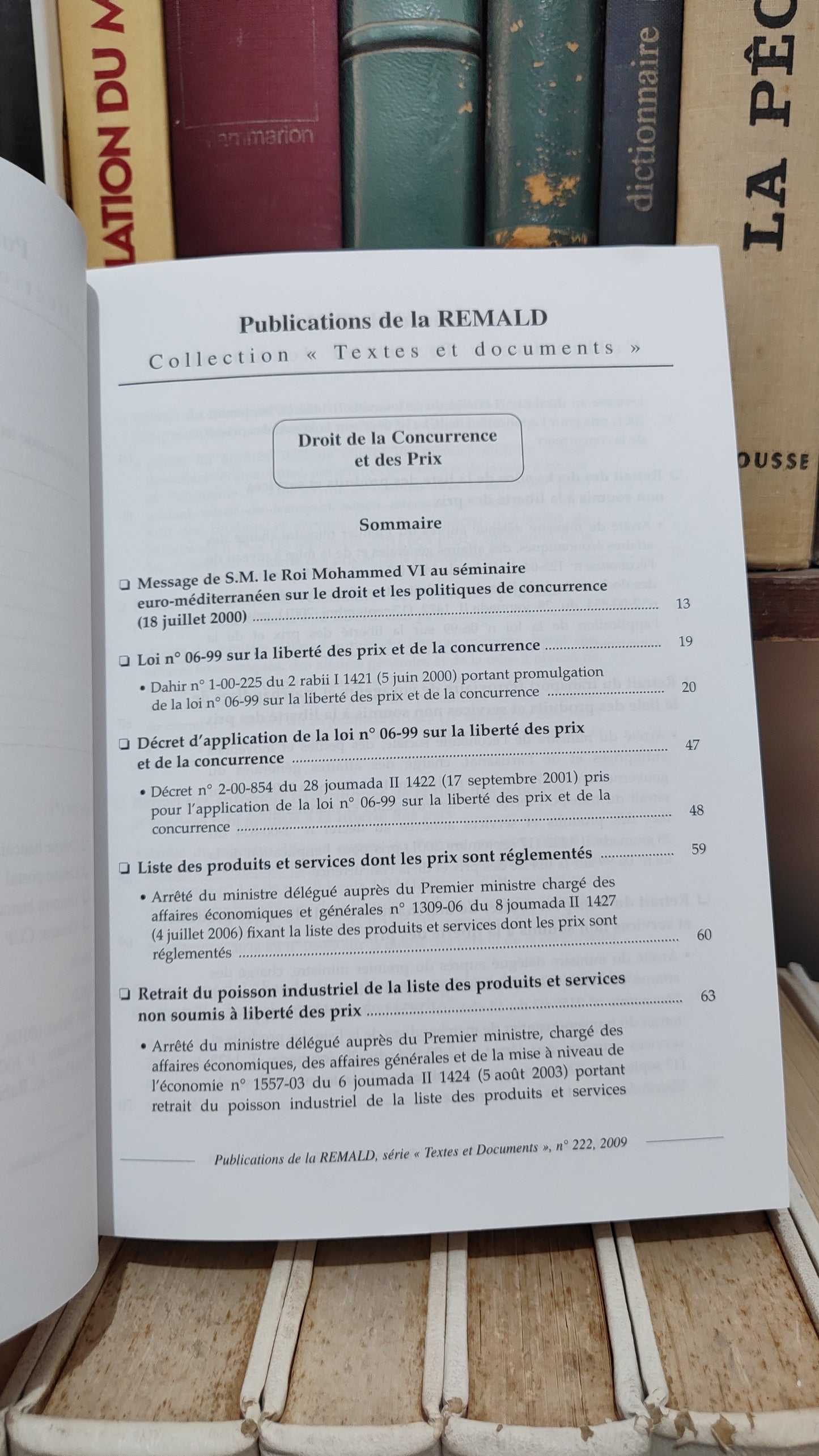 REMALD 222 droit de la concurrence et des prix  قانون المنافسة و الاسعار