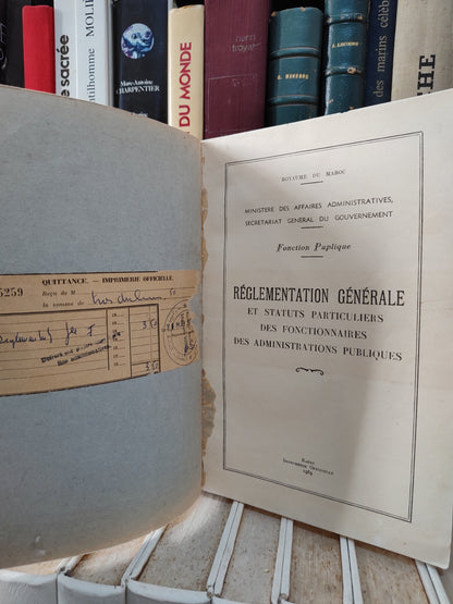 Réglementation générale et statuts particuliers des fonctionnaires des administrations publiques