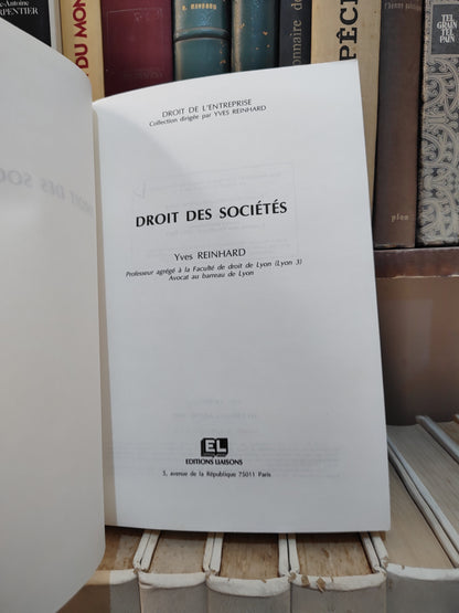 Reinhard - Droit des sociétés