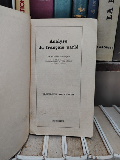 Sauvageot - Analyse du français parlé